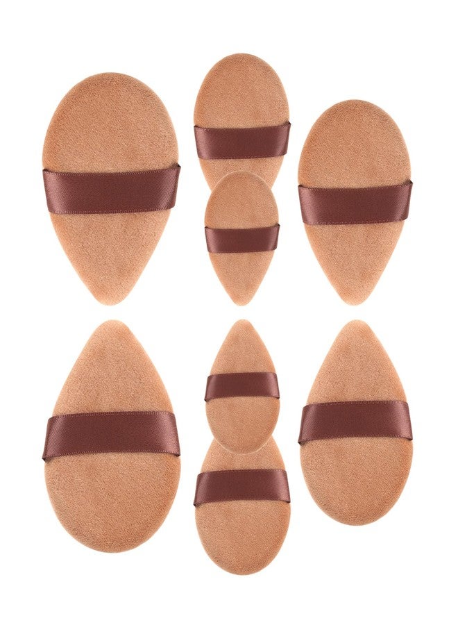 Banidy Powder Puff for Face Powder Triangle Beauty Blender Sponge Halo Glow Brown Powder Puff for Flawless Makeup Application - Image 1